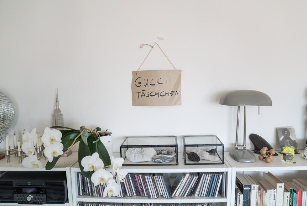 Shelf in the studio of Esther Hunziker