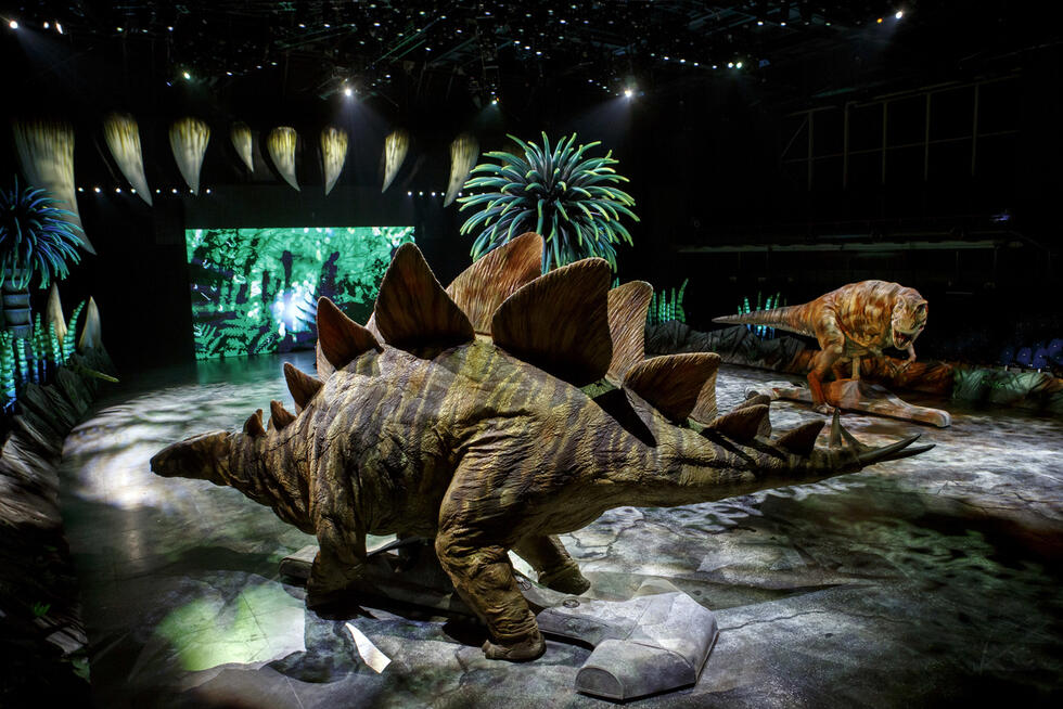 At the "Walking with Dinosaurs" show in Geneva