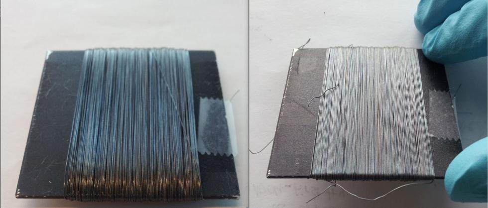 Smart fibres before and after heating
