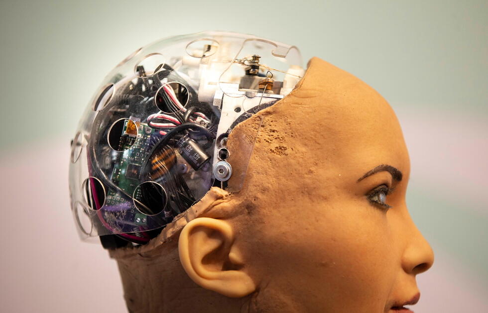 Illustration showing Artificial Intelligence in a brain