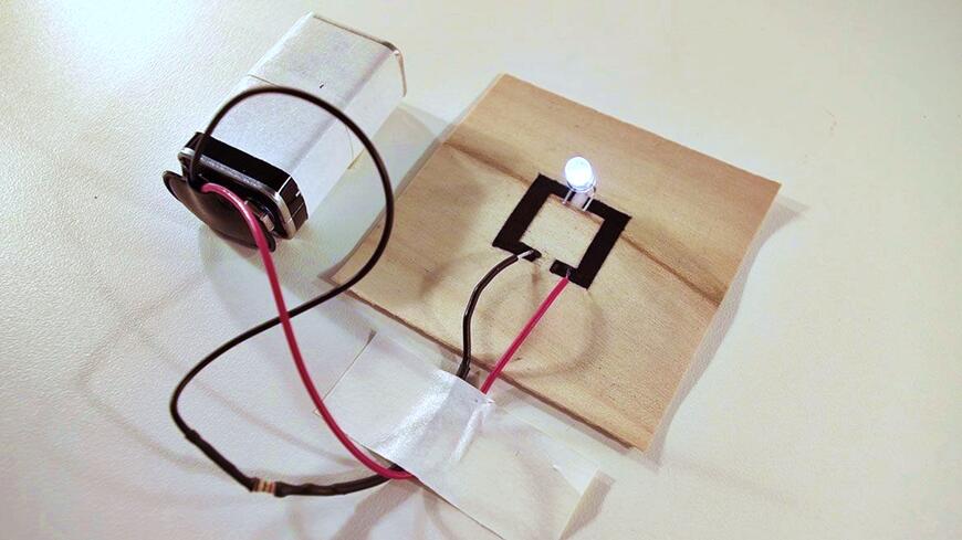 A sensor made of wood