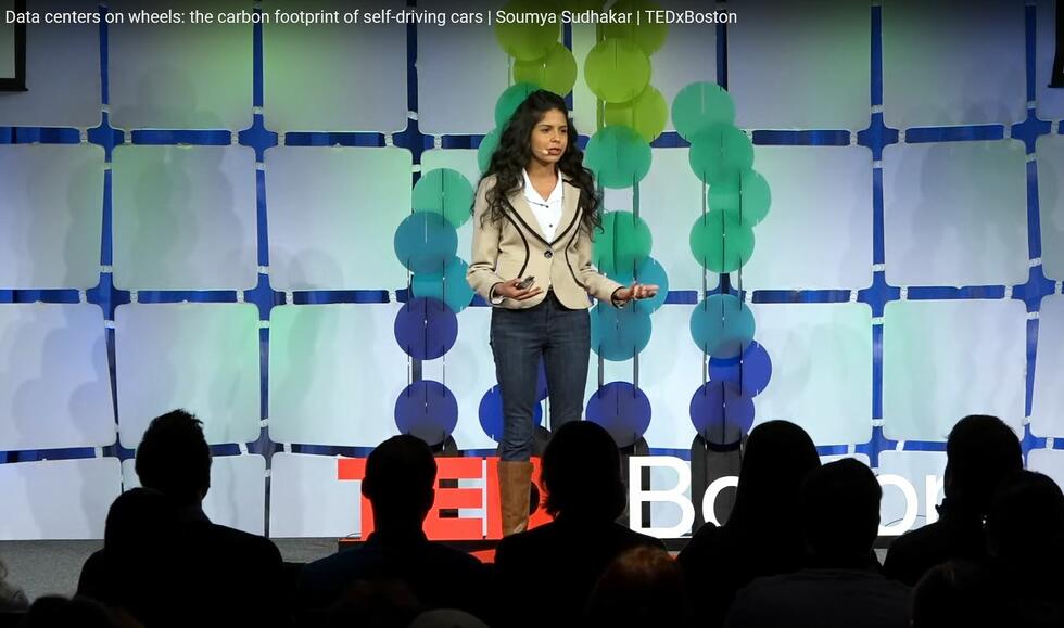 Soumya Sudhakar at her TEDx talk