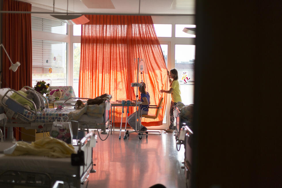 A hospital room in Zurich children's hospital