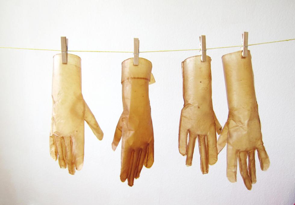 &quot;Gut Feelings&quot; gloves by Alanna Lynch