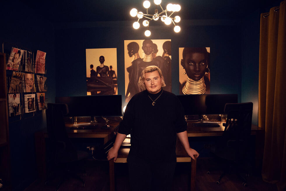 Cameron Wilson, inventor of the digital supermodel at his studio