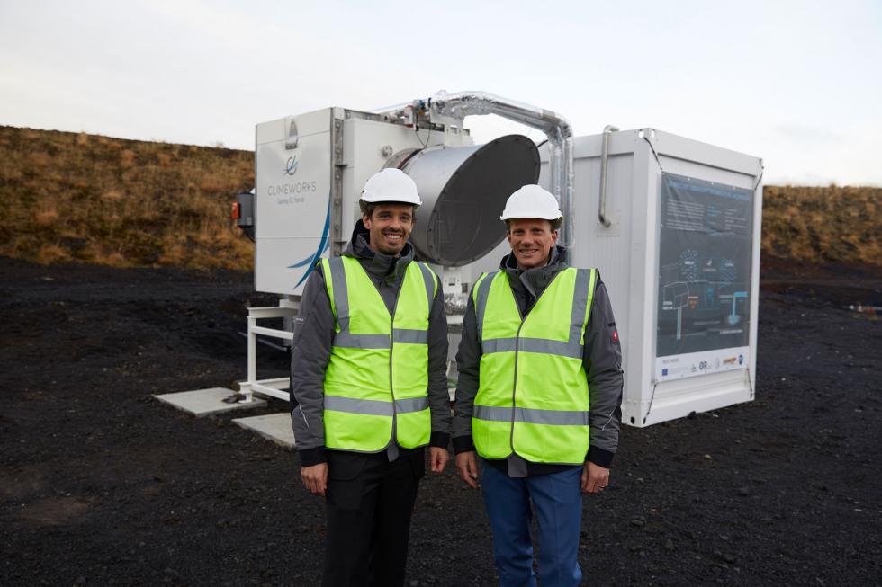 Pilot plant and founders Jan-Wurzbacher and Christoph Gebald by Climeworks Zev Starr Tambor