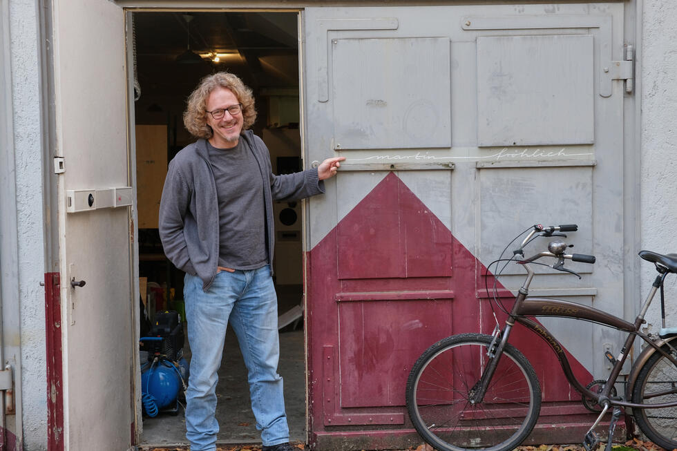 Researcher and pioneer Martin Fröhlich at his studio