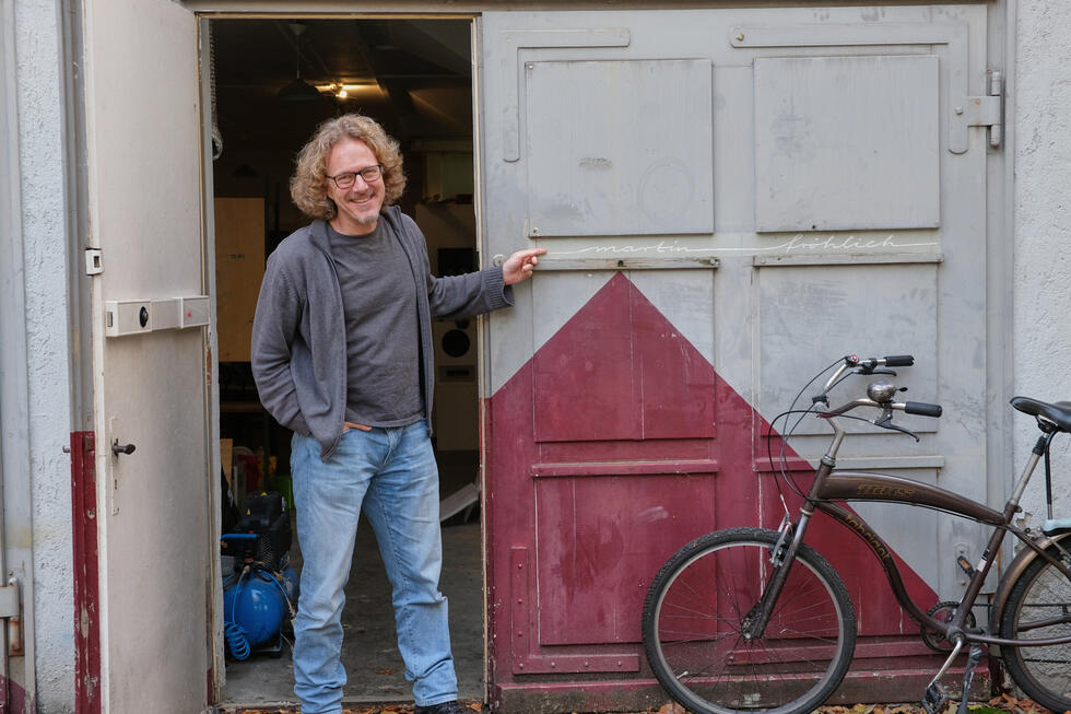 Researcher and pioneer Martin Fröhlich  at his studio