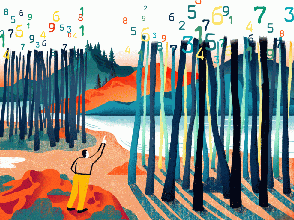 Illustration &quot;The tree counter&quot;