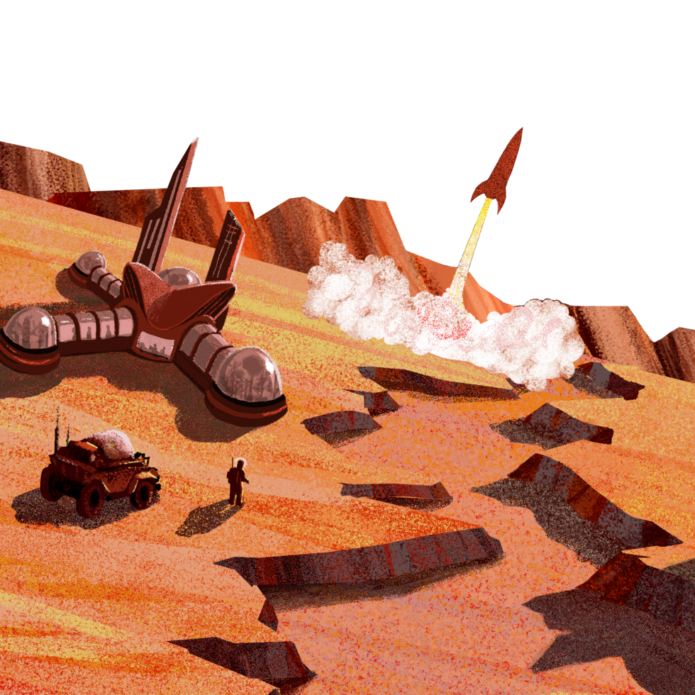 Mars illustration by Ryan Sanchez