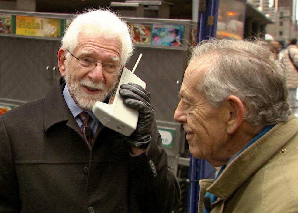 The man who invented the first mobile phone: Martin Cooper from Motorola.