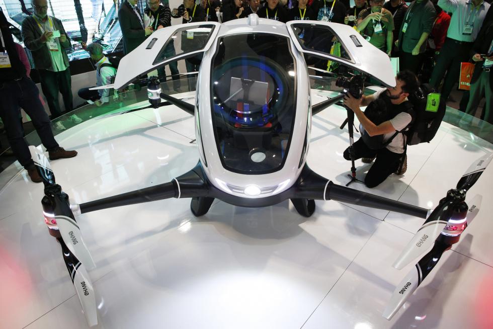 Has room for two passengers: The Ehang 216 drone.
